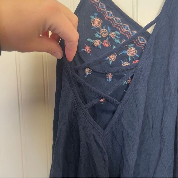 Miss Me Jeans Women's Lace Tank Top blue Size Large - Picture 15 of 16